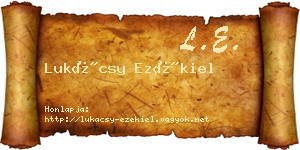 Lukácsy Ezékiel névjegykártya